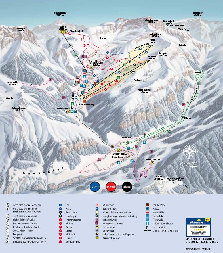 Malbun Skigebiet Liechtenstein Urlaub