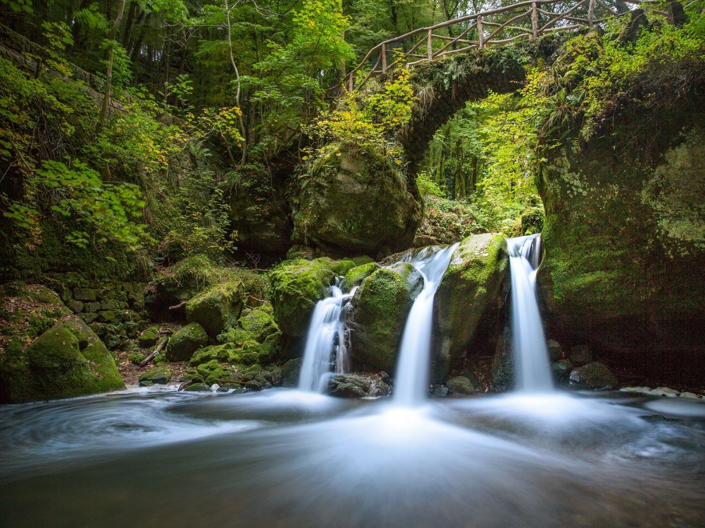 Die Schiessentümpel-Wasserfälle im Müllerthal