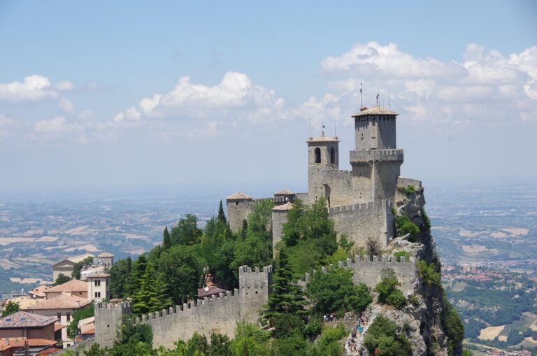 a castle on a hill San Marino